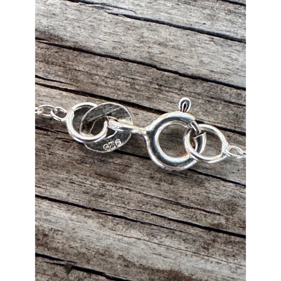 Sterling Silver Pendant Necklace With Amethyst & Druzy Quartz Stones 2.91g - Picture 11 of 11